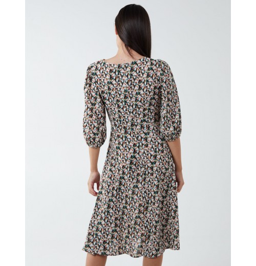 Knot Front Keyhole Dress