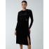 High Neck With Keyhole Detail & Long Sleeve Dress