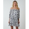 Sheared Neck Bardot Dress