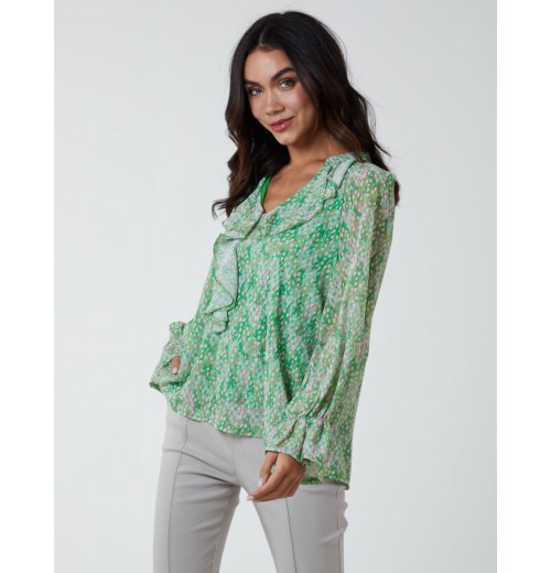 Chiffon Frill Blouse