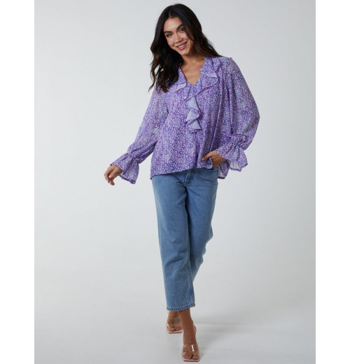 Chiffon Frill Blouse