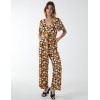 Abstract Honeycomb Cross Over Jumpsuit