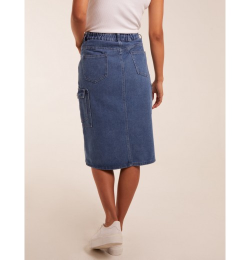 Pocket Denim Skirt