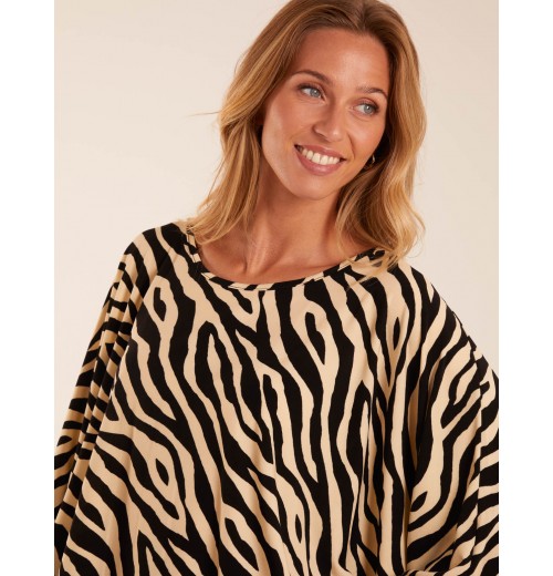 Zebra Print Oversize Top