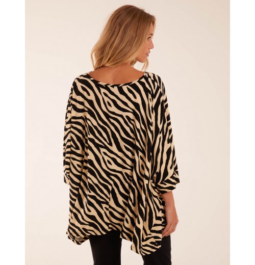 Zebra Print Oversize Top