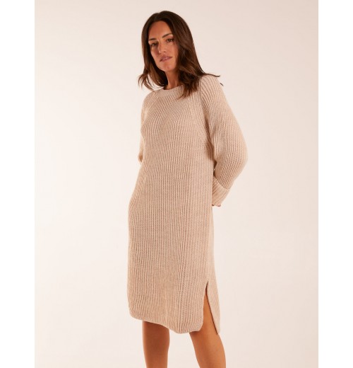 Knitted Ribbed Jumper Dress