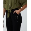 Zip Detail Crop Trouser