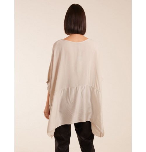 Oversized Satin Hem Top